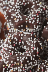 Cake rings with icing and topping