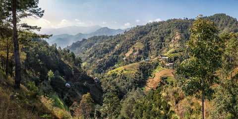 Fototapeta premium Landscape East of Kathmandu, Nepal
