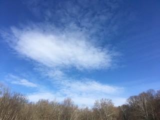 Obraz premium spectacular high clouds in winter sky