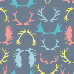 Naklejka premium Seamless antler pattern.