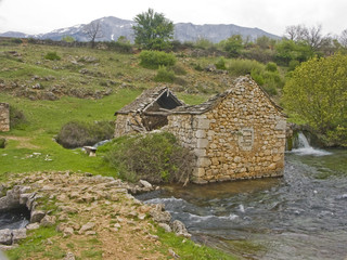 Ruine einer alten Mühle in Kroatien