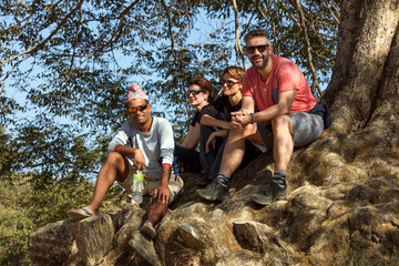 Trekkers Have a Break, Nepal