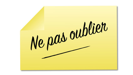 ne pas oublier post it