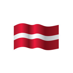 Latvia flag, vector illustration