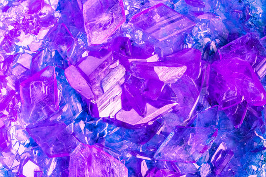 Purple Violet Crystals Pattern Abstract Background