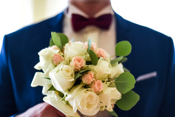 Details of the wedding and wedding day. Conceived rings and wedding accessories, wedding flowers