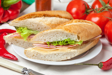 Italian panini sandwich.