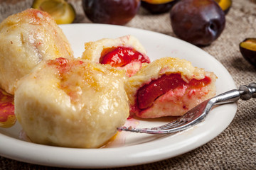 Sweet plum dumplings.