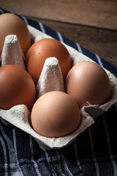 Fresh farm eggs.