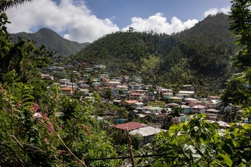 Beautiful village of Soufrière on the southwest coast of Dominica