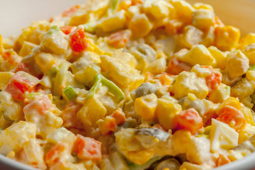 Russian traditional salad.