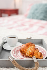 Morning. Breakfast in the bed