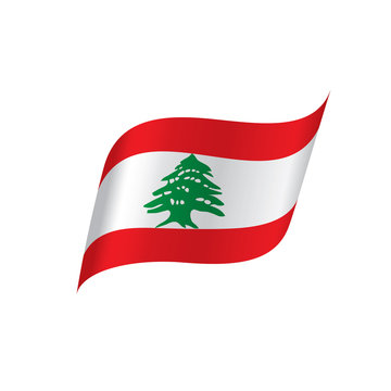 Lebanese flag, vector illustration