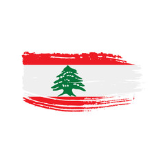 Lebanese flag, vector illustration