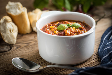Mexican chili con carne.