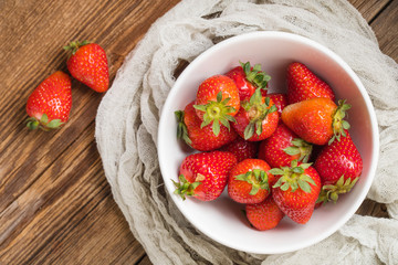 Fresh strawberries from home garden.