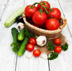 Fresh summer vegetables