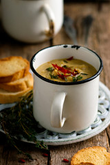 spiced red lentil and root vegetable soup vegan