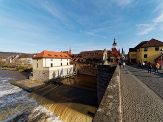 Stadtansicht Würzburg,  Alte Mainbrücke, Festung Marienberg, Franken, Unterfranken, Bayern, Deutschland