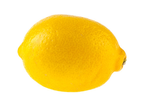 lemon isolated on white background closeup