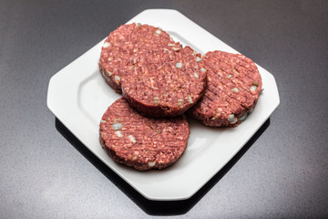 Raw Meat Hamburgers 