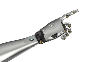 cyborg arm isolated