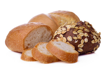 breads isolated on a white background.