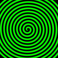 Green black round abstract vortex hypnotic spiral wallpaper.