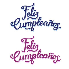 Spanish Happy Birthday lettering design