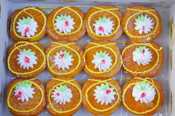 Thai style sweet delicious cupcakes.