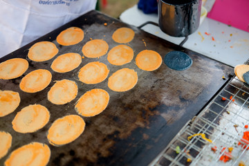 Khanom Beaung Thai or a kind of filled pancake