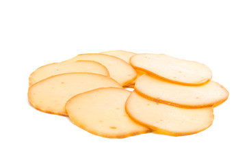 cheese sliced isolated