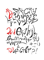 벡터 문자 / 손으로 쓴 글씨체