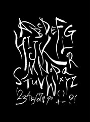 벡터 문자 / 손으로 쓴 글씨체