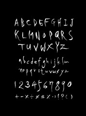 Obraz premium 벡터 문자 / 손으로 쓴 글씨체