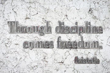 discipline freedom Aristotole
