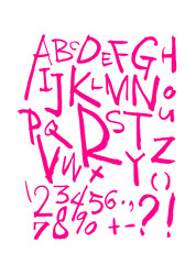 벡터 문자 / 손으로 쓴 글씨체