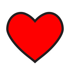 red heart love romatic passion icon. Isolated and flat illustration, stock vector graphic