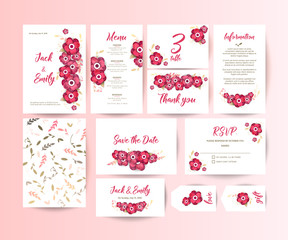 Wedding collection. Spring ornament concept. Floral poster, invite.