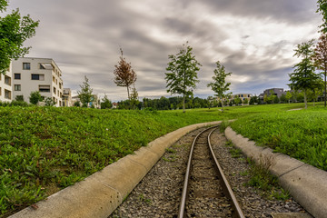 Fototapeta premium A small railway in a park