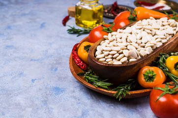 Large white dry beans