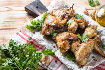 Fried chicken wings.