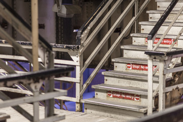Stairs in an elevated station