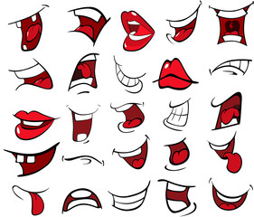 Illustration of a Set of Mouths