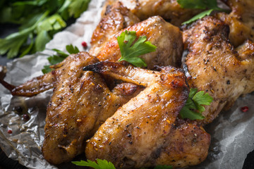 Fried chicken wings.
