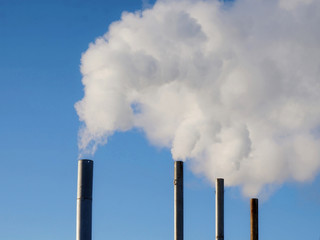 smoke from four pipes