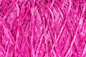 background of chenille yarn in pink
