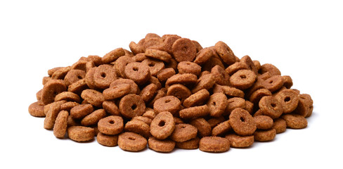 Cat food isolated on white