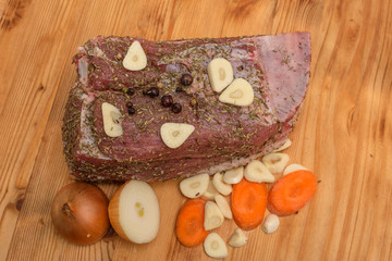 roast pig ingredients bavaria herbs