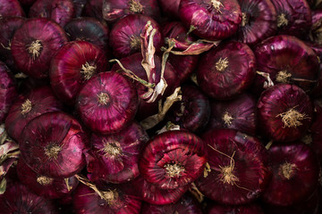 yalta, onions, red, market, bazaar